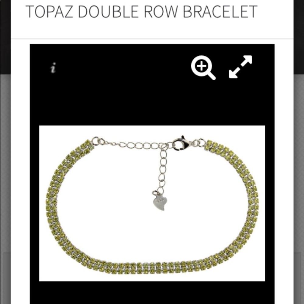 12.20ct Yellow Topaz Double Row Bracelet Sterling Silver